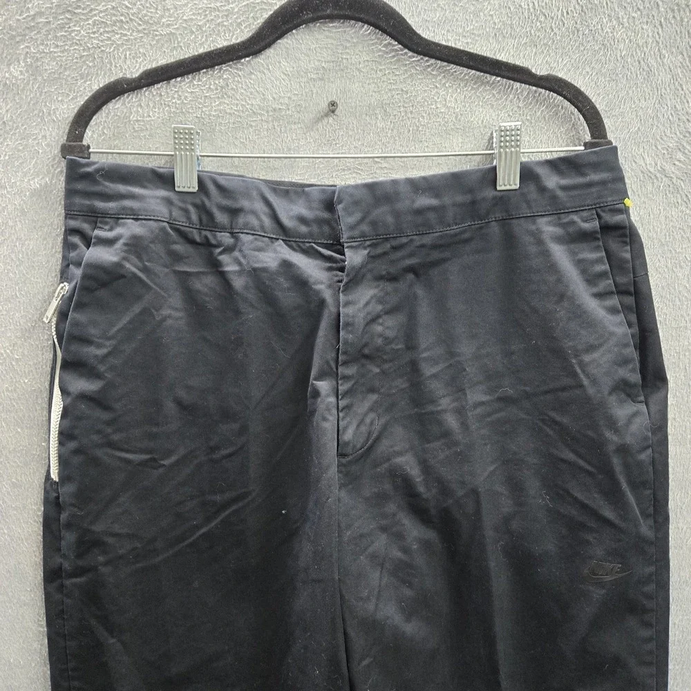 Nike Men Activewear Pants 34 Black Woven Unlined Essential Crop 25